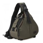 Caden K1 Nylon Fashion Casual Waterproof Messenger Shoulder DSLR Camera Triangle Carry Bag For Canon Nikon Sony Army Green