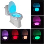0.5W Multi-colour LED Human Motion Activated Sensor Light Night Lamp Bathroom Toilet DC4.5V Waterproof IP65