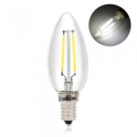 Dimmable E14 2W 4pcs LED 200LM Light bulb Candle Lamp Spotlight White 220V