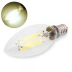 Dimmable E14 4W 4pcs LED 400LM Light bulb Candle Lamp Spotlight Warm White 220V