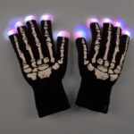7 Mode Skeleton Bone LED Light up Gloves for Halloween