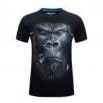 Fashion Gorilla with Earphones 3D Print Cotton Men T-shirt