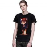 M-EMPIRE Short Sleeves 3D Wolf Print Cotton Men’s T-shirt