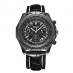 MEGIR Business Style Men’s 3-dials Waterproof Leather Band Quartz Watch