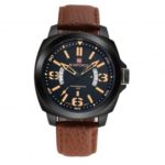 NAVIFORCE 9062 Multifunctional Waterproof Quartz Watch with Leather Band