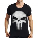 Trendy 3D Skull Pattern Men’s Cotton Short Sleeves T-shirt