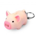 Adorable Piggy LED Key Chain Light with Sound