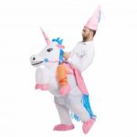 Inflatable Unicorn Halloween Costumes Blow Up Suit for Adult