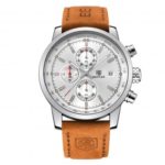 BENYAR Quartz Waterproof Watch Leather Band with Calender for Men