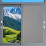 Black Non-adhesive Static Frosted Window Film Glass Film for Home and Office