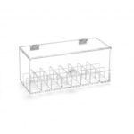 Clear Acrylic Lipsticks Holder Makeup Organizer with Lid