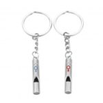Cool Metal Whistle Keychain Holder for Couple