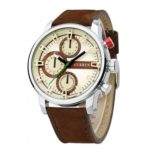 Curren 8170 Men’s Round Dial Quartz Wrist Watch With Leather Band Sports Watch
