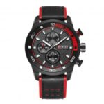 CURREN 8250 Fashion Casual Quartz Wrist Watch Men Leather Strap Round Quartz