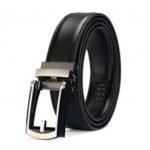 Leather Belt for Men with Automatic Buckle