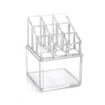 Lipstick and Cotton Swab Holder Clear Acrylic Makeup Organizer