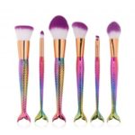 6PCS Mermaid Makeup Brushes Sets Foundation Eyeshadow Brush Kit