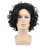 Game of Thrones Jon Snow Wigs Black Curly Synthetic Hair