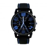 Men’s Quartz Analog Stainless Steel Silicone Sport Wrist Watch