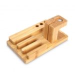 YM-WD06-1 Bamboo Docking Station for Apple Watch/iPhone/iPad