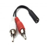 3.5mm Female to 2-RCA Male Audio Cable