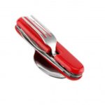 4 in 1 Stainless Steel Foldable Camping Cutlery