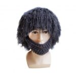 Handmade Knitted Wig Beard Hat Winter Beanie