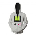 Men’s 3D Digital Printing Hooded Sweaters with Zipper