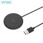 Vinsic VSCW114B Portable Qi Wireless Charging Pad with Cable