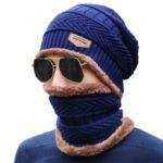 Winter Warm Knitted Hat and Scarf 2-Piece Set for Adult