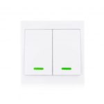 86 Wall Panel Transmitter RF Remote Control Switch 2 Button – White