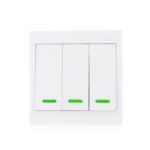 86 Wall Panel Transmitter RF Remote Control Switch 3 Button – White