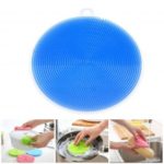 Silicone Cleaning Scrubber Sponge Brush for Dish/Makeup Brush-Random Color