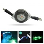 Luminous Retractable Micro USB Charge & Sync Cable for Android – Random Color