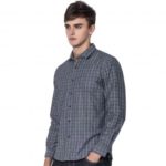 Men’s Long Sleeves Cotton & Polyester Plaid Shirts