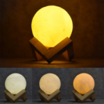8cm 3D Moon Lamp Touch Control Rechargeable Lunar Night Light with Stand