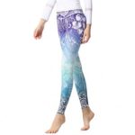 Women’s Flower Prints High Waist Polyester Leggings Yoga Running Pants