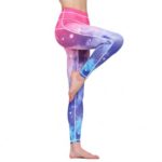 Women’s Galaxy Prints High Waist Polyester Yoga Capris Leggings