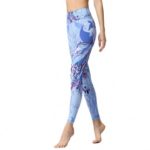 Women’s Peacock Prints High Waist Polyester Leggings Yoga Running Pants