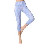 Women’s Printed High Waist Polyester Yoga Capris Leggings