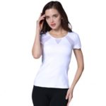 Women’s Short Sleeves Crewneck Workout Tee Tops for Yoga/Running/Gym/Sports