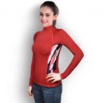 Women Slim Turtleneck Long Sleeves Polyester Sports Tops Yoga T-shirt