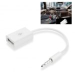 3.5mm Male AUX Audio Jack To USB Female Converter Cable For Car MP3