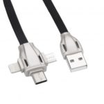 3 in 1 LED USB Charging Sync Cable with Lightning/Micro USB/Type-C Connectors