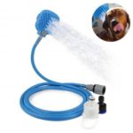Pet Bathing Tool Shower Sprayer and Scrubber with Hose and 2 Hose Adapters