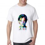Colorful Avicii Portrait Short Sleeves Crewneck Cotton T-shirt for Men