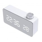 Digital LED Mirror Alarm Clock with Snooze Function/Temperature/Rotating Knob
