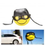 Happy Face with Hat Car Antenna Topper Decorative Antenna Ball Aerial Topper