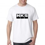 HKS Men’s Cotton T-shirt Short Sleeves Round Collar Tee Blouse Top