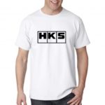 HKS Men’s Round Collar Cotton T-shirt Short Sleeves Tee Blouse Top